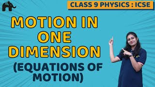 Motion in one Dimension Class 9 ICSE Physics | Selina Chapter 2| Equations of Motion