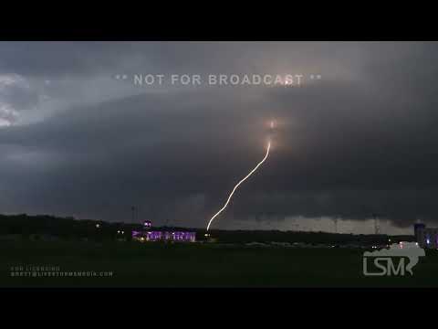 04-23-2022 Oklahoma City, OK Tornado Warned Storms-Cars Taking Shelter-Epic Sunset Structure-Lightni