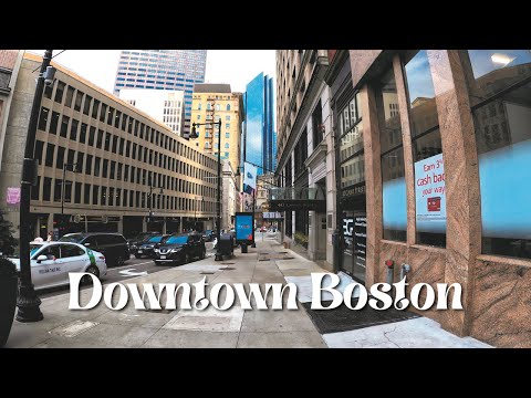 Downtown Boston walks | ASMR 4K Video