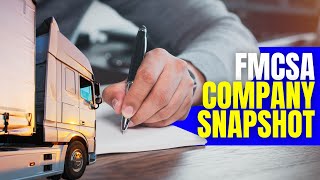FMCSA Company Snapshot - Learn about it! 🚚 🇺🇸 ⛟