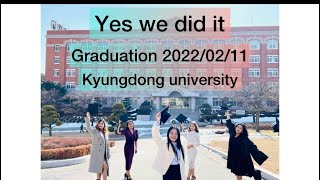Finally 4 years completed ☑️//graduation//Kyungdong university//more to go 🙌