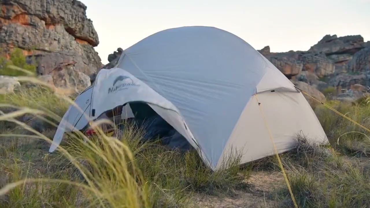 Намет надлегкий двомісний з футпринтом Naturehike Mongar NH17T007-M, 20D, сiрий
