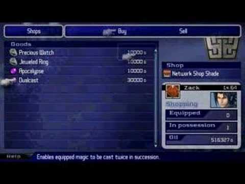 FFVII Crisis Core - SP & Gil Trick