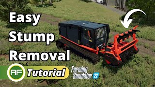 EASILY Get Rid Of Tree Stumps, Small Trees & Bushes FAST - Farming Simulator 22 Tips & Tricks