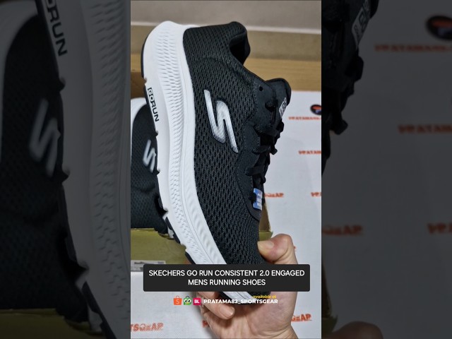 Vídeo relacionado con Skechers Go Run Consistent 2.0, Zapatillas Hombre, Textil de Cuero Negro y Naranja, 44.5 EU