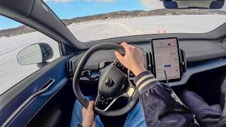 2026 Volvo EX30 Cross Country - POV Drifting on a Frozen River