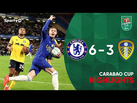 Chelsea 6-3 Leeds United | 26/27 | Carabao Cup - Game highlights | Third Round | SportyTV