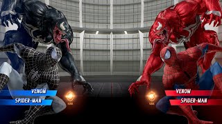 Venom &amp; Black Spider Man VS Red Venom &amp; Red Spider Man - Marvel vs Capcom Infinite