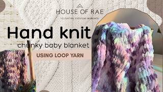 How to Make a Baby Blanket with Loop Yarn | Easy Beginner Tutorial | Blanket with loop yarn
