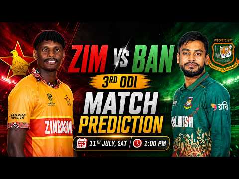 ZIM VS BAN 3rd ODI Prediction, 3-0 LOADING? 😱 Pitch Report, Playing XI & Who Will Win?