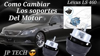 2007 Lexus LS460 como cambiar los soportes del motor engine mount replacement.