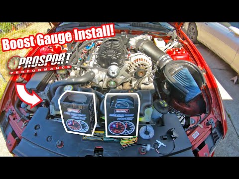How to Install a Boost Gauge in your Car! Boosted Mustang Makes 13psi! (ProSport Gauges)