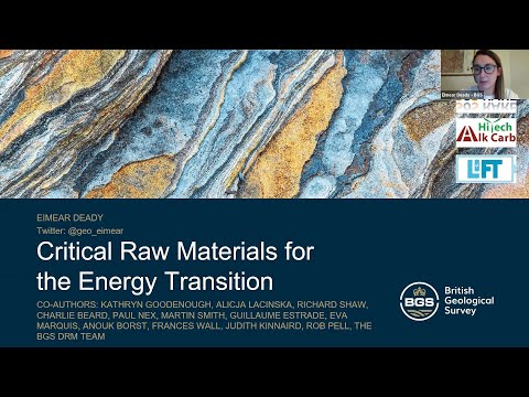 EGS lectures 2021 Eimear Deady - Critical raw materials for the energy transition