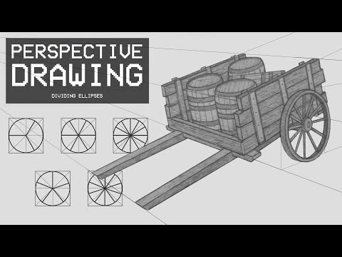 Perspective Drawing 15 - Dividing Ellipses in Perspective