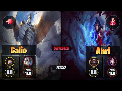 Lava GALIO (Mid) [Predator] VS AHRI - Grandmaster KR Patch 11.9
