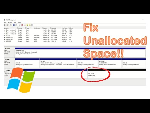 How do I fix unallocated space in Windows 11 and Windows 10?