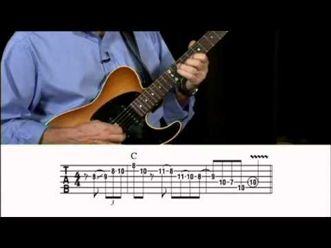 Bebop and Country Blues Licks Guitar Lesson @ GuitarInstructor.com (excerpt)