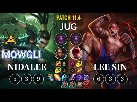 VIT Mowgli Nidalee vs Lee Sin Jungle - KR Patch 11.4