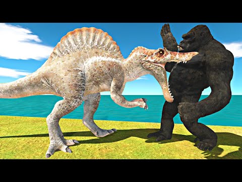 Spinosaurus Evolution vs Dark Goro Evolution - Animal Revolt Battle Simulator