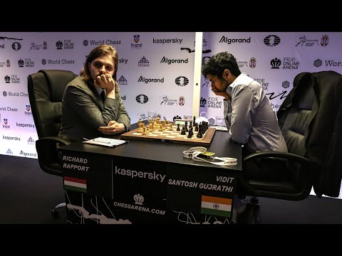 POWERFUL ATTACK!! Richard Rapport vs Santosh Gujrathi Vidit || Grand Prix Belgrade 2022 - R3