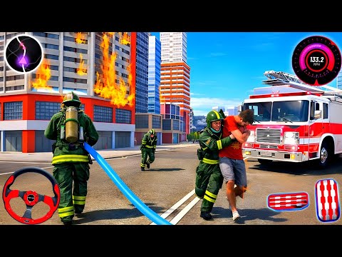 Firefighter Truck Rescue Simulator 3D - 911 US Emergency Ambulance Driving - Android GamePlay 