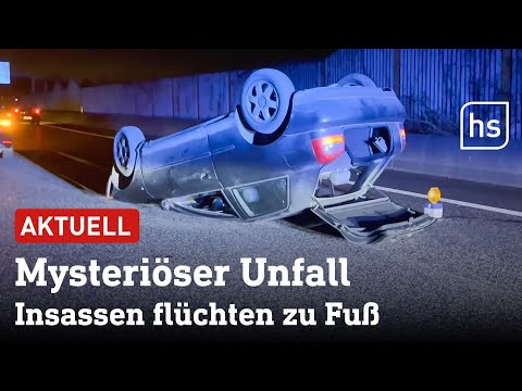 Fahrerflucht: Zeugen sehen (verletzte) Menschen durch Nottür in den Wald abhauen | hessenschau