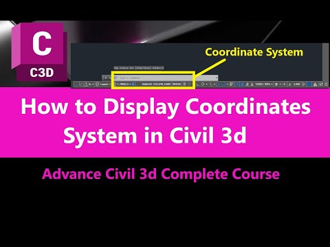 1.2B How to Display Coordinate System in AutoCAD Civil 3d | How to Assign Coordinate System CAD