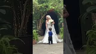 The moment a toddler realizes the bride is his mom | Humankind #Shorts