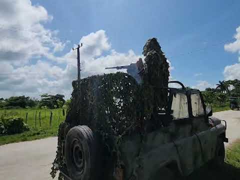 Ejercicio del Día Nacional de la Defensa en la comunidad de Meneses, en Yaguajay