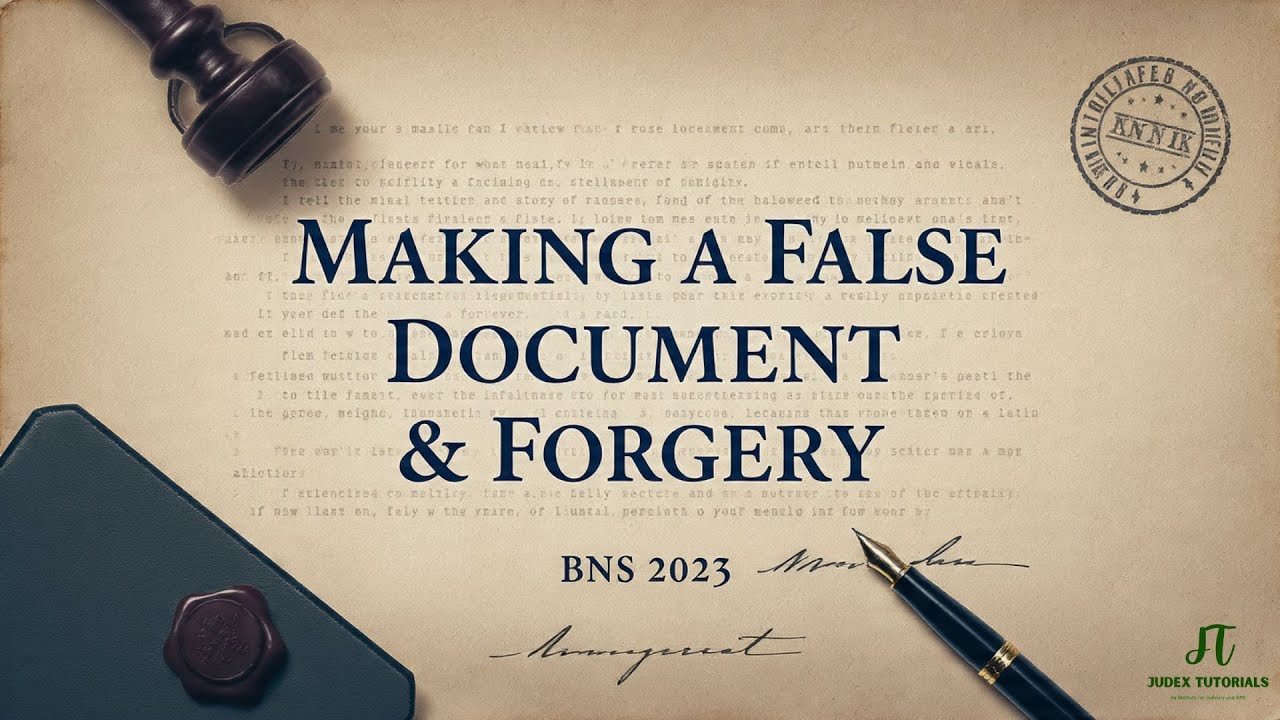 Forgery & False Documents [Section 440-465 BNS] Complete Concept Explained