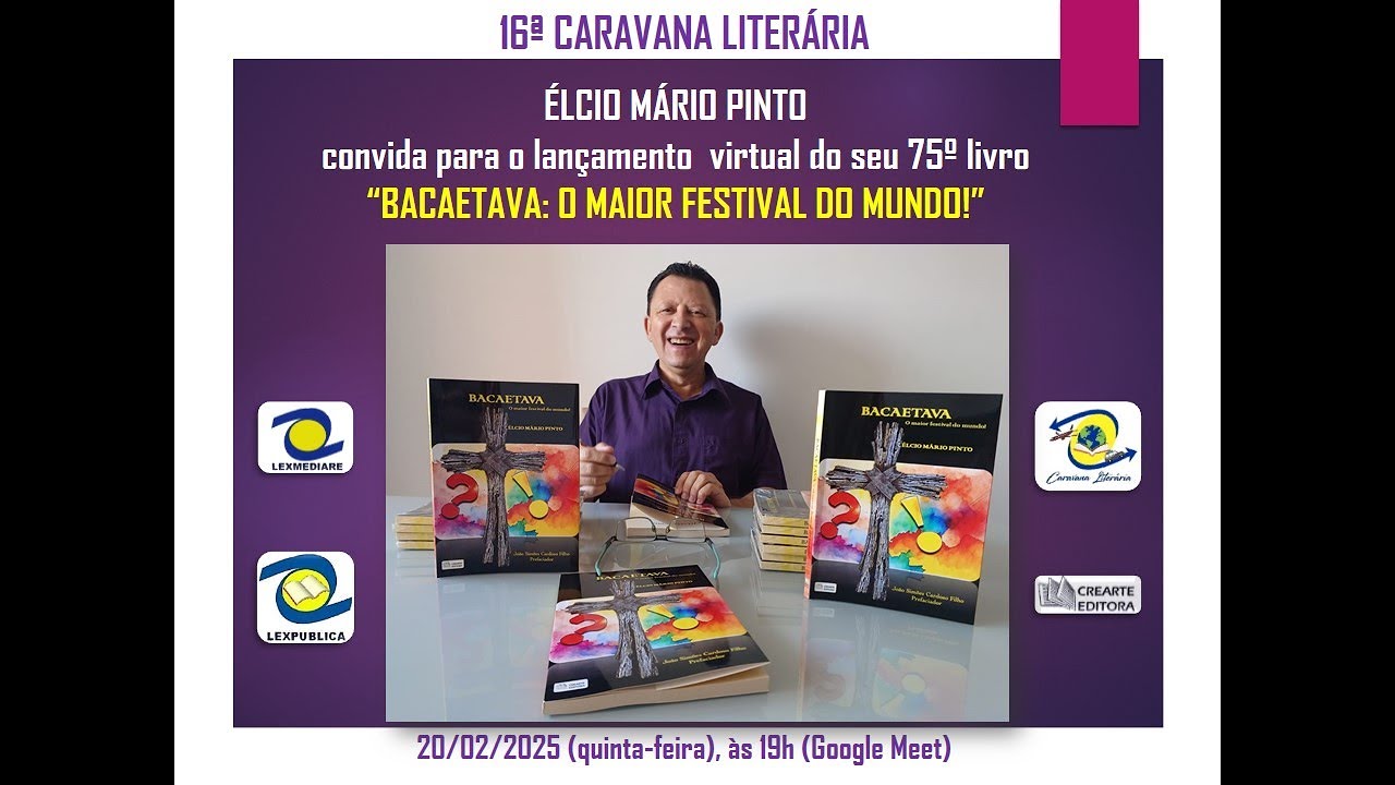 119ª LIVE - LANÇAMENTO DO LIVRO  "BACAETAVA  O MAIOR FESTIVAL DO MUNDO!"