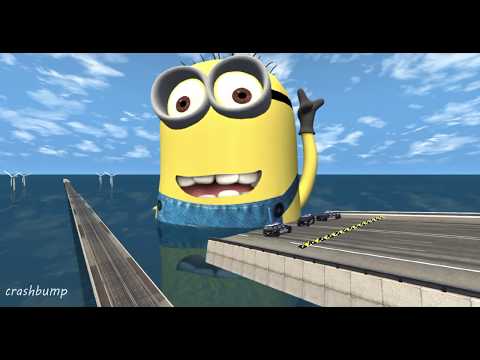 GIANT MINION BeamNG drive spike strip crashes