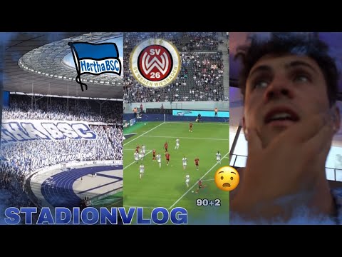 WIEDER DER SCHOCK IN DER NACHSPIELZEIT HERTHA BSC - WEHEN WIESBADEN STADIONVLOG NINS