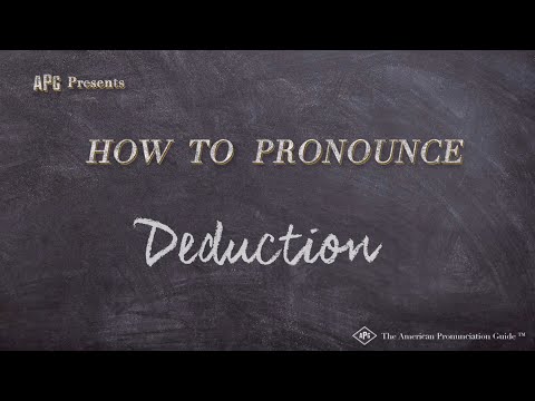 How to Pronounce Deduction (Real Life Examples!)