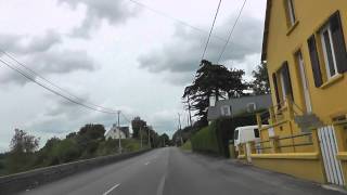 preview picture of video 'Driving On The D887 Through Chateaulin, Finistère, Brittany, France 27th May 2013'