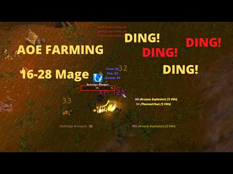 Classic WoW | Alliance Mage | Aoe guide 16-28