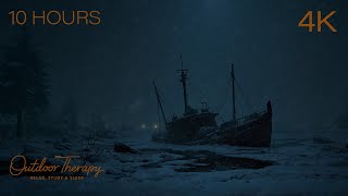 A Ghost Ship Blizzard to Calm Your Noisy Mind | 10 Hours of Howling Wind & Blowing Snow