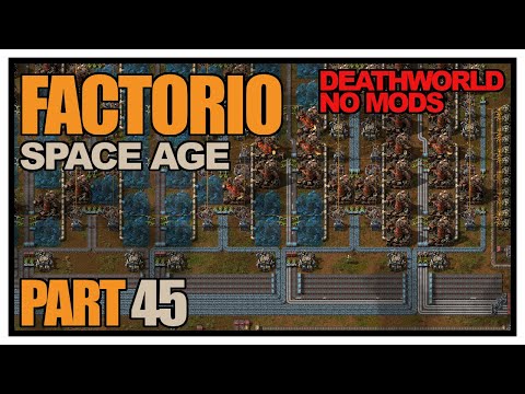 Factorio Space Age - Episode 45 - Train network and new smelting! (Deathworld, no mods)