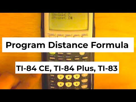 Programming Distance Formula on TI 84 CE, TI 84 Plus, TI 83