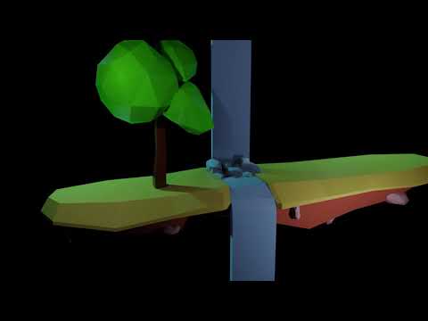Blender Martial Artist and Floating Island (10 minute build by Imphenzia)
