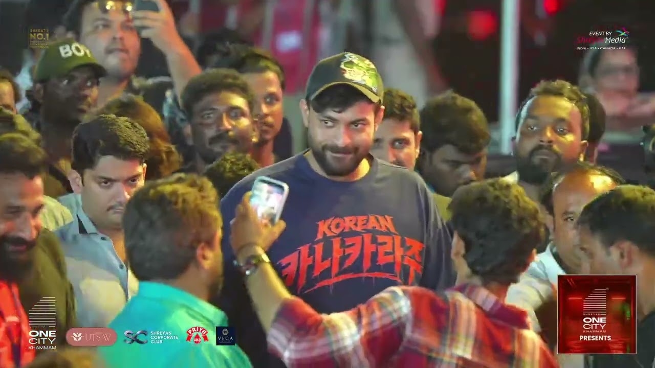 Mega Prince Varun Tej & Thaman Entry at Korean Kanakaraju Pre-Release Event 