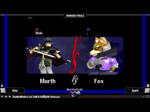 Balu (Marth) vs Spark (Fox) - SSB India Melee January 2021 - Winners Finals