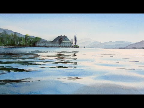 How to paint water reflection in watercolor