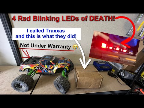 How I Had To FIx 4 Red Flashing Lights Of Death!  Traxxas VXL ESC 4s Maxx