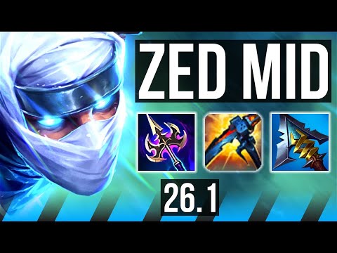 ZED vs YASUO (MID) | Good KDA: 22/1/8, 56K damage | NA Master | 26.1