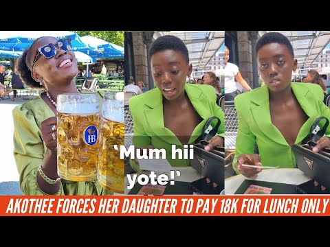 WATCH AKOTHEE HARASSING HER DAUGHTER RUE BABY WITH HEAVY LUNCH BILL IN FRANCE!🙆‍♂️😂😂