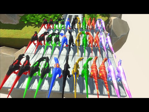 Color All Carnivore Dinosaurs vs Herbivore Dinosaurs - Animal Revolt Battle Simulator