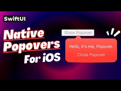 Native Popovers for iOS SwiftUI - Xcode 14 - SwiftUI Tutorials thumbnail