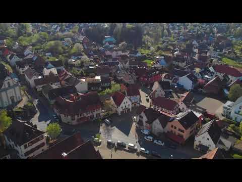 Beautiful Overflight Town - Mömbris Luftaufnahme - Germany - by DJI Mavic Air