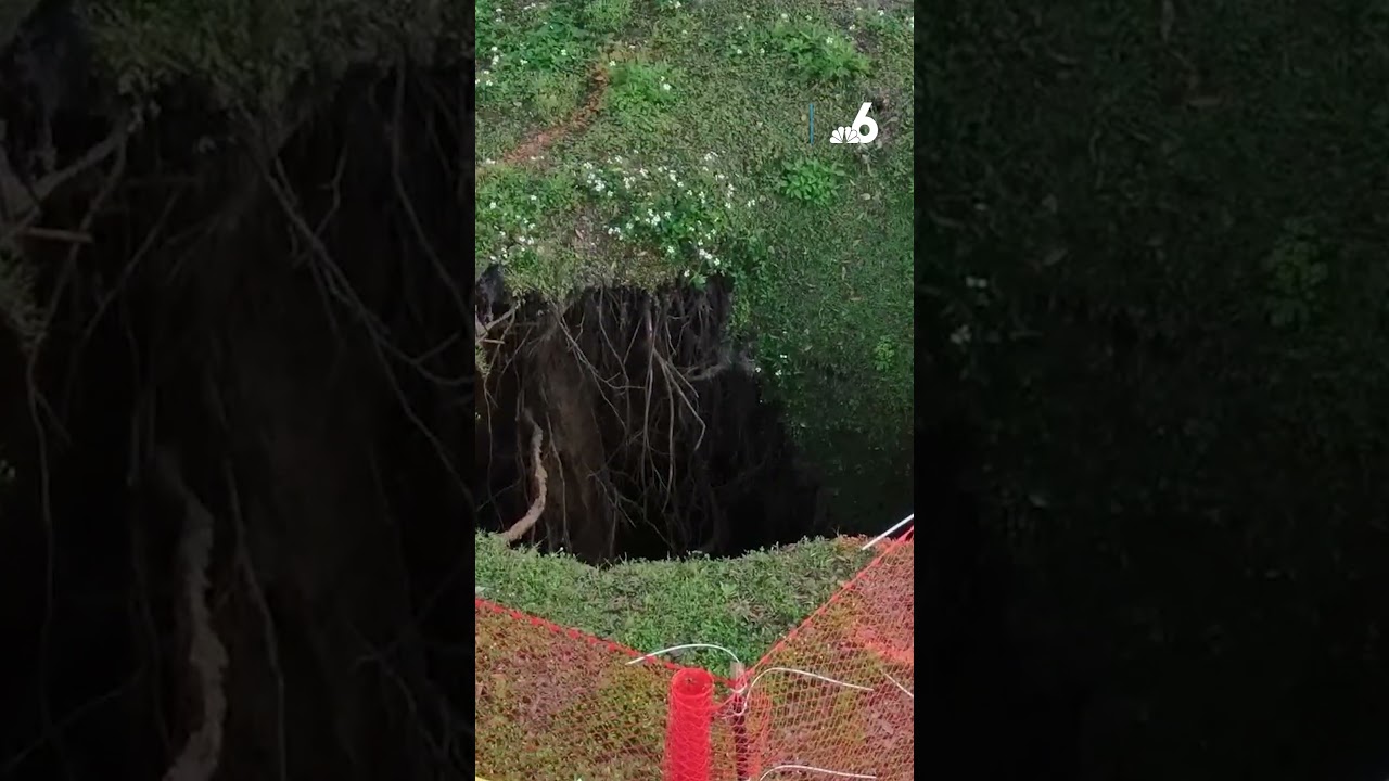 60-foot deep sinkhole opens up in Florida